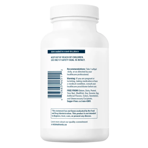 About Ultra Pure Fish Oil 700 Enteric - 90 Vegetarian Capsules | Vital Nutrients | Support Soft Tissue