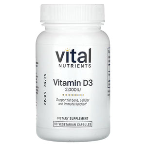 Vitamin D3 2,000 IU by Vital Nutrients at Nutriessential.com