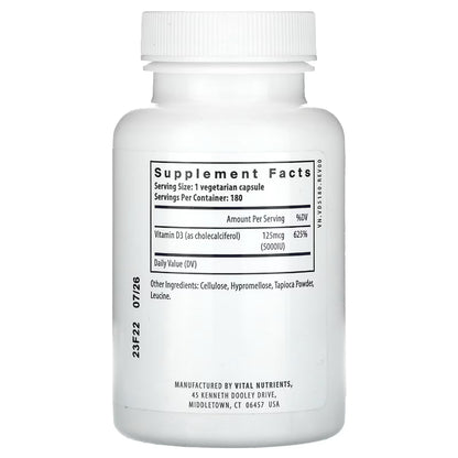 Vital Nutrients Vitamin D3 5,000iu Supplement Ingredients 