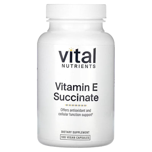 Vital Nutrients Vitamin E Succinate - Maintains Healthy Levels of Platelet Aggregation