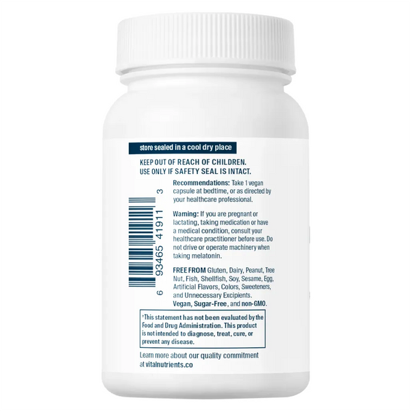 Benefits of Melatonin 20mg Supplement - 60 Vegetarian Capsules | Vital Nutrients | Promote Healthy Immune Function