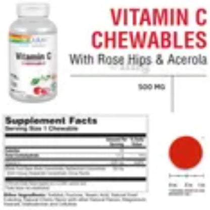 Vitamin C Chewable 500 mg Solaray