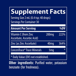 Vitamin C + Ionic Zinc Trace Minerals Research