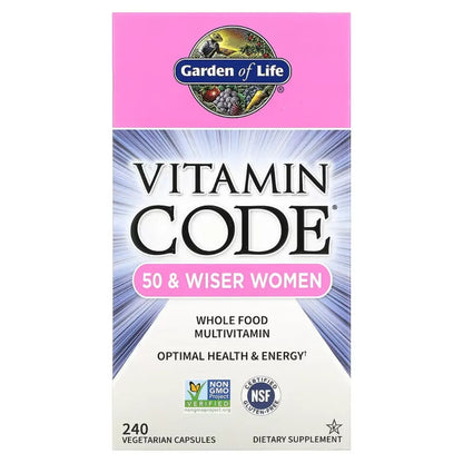 Vitamin Code 50 & Wiser Women's Multi Garden of life