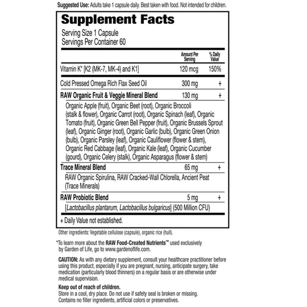 Vitamin Code RAW K-Complex Garden of life