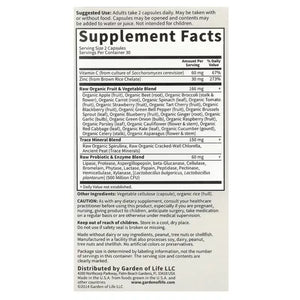 Vitamin Code® RAW Zinc 60 vcaps Garden of life