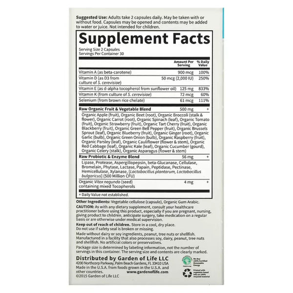 Vitamin Code Raw Vitamin E Garden of life