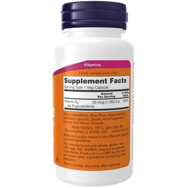 Vitamin D 1000 IU 120 vcaps NOW