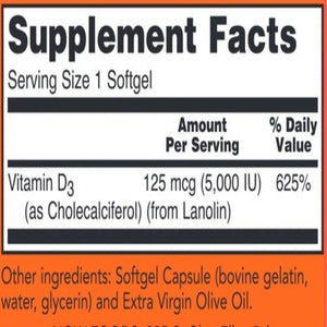 Vitamin D-3 5000 IU 240 NOW