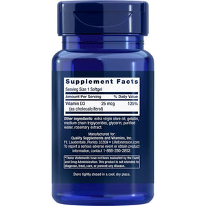 Vitamin D3 1000 IU Life Extension