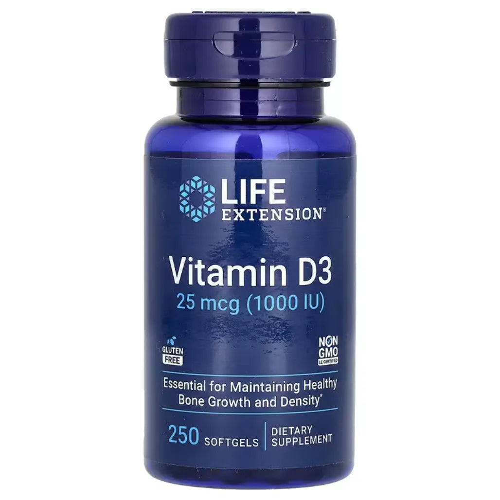 Life Extension Vitamin D3 1000 IU 250 Softgels | Nutriessential