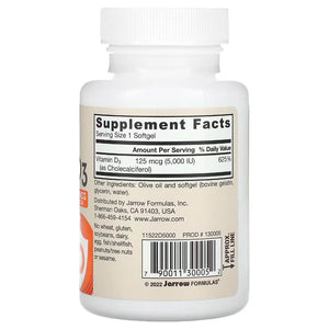Vitamin D3 5000 IU by Jarrow Formulas at Nutriessential.com