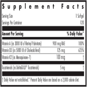 Vitamin D3 Complete 5000 Daily Balance with A and K2 by Nutricology