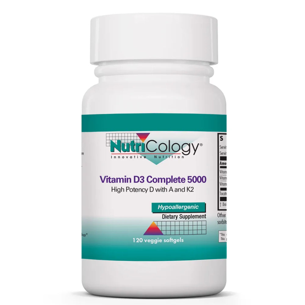Vitamin D3 Complete 5000 Daily Balance with A and K2 by Nutricology