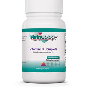Vitamin D3 Complete Daily Balance with A and K2 by Nutricology