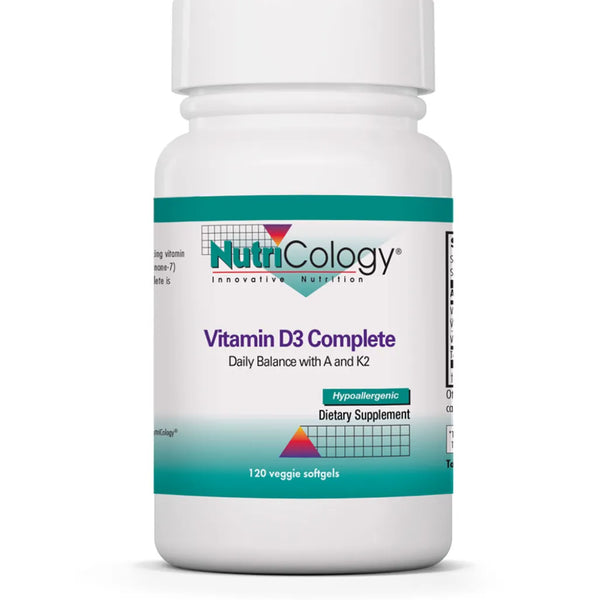Vitamin D3 Complete Daily Balance with A and K2 by Nutricology