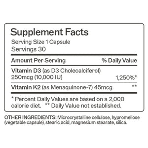Vitamin D3 K2 30 caps Amy Myers MD