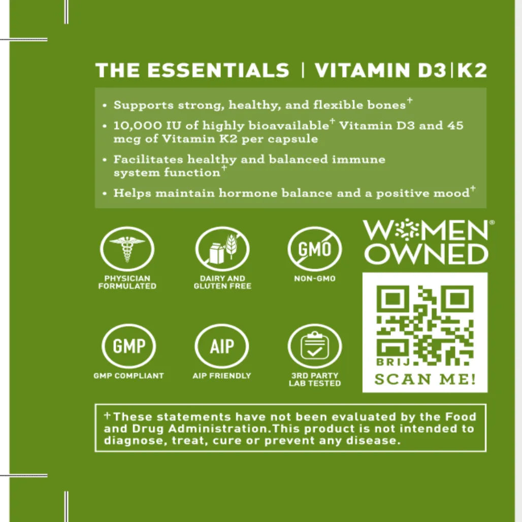 Vitamin D3 K2 30 caps Amy Myers MD