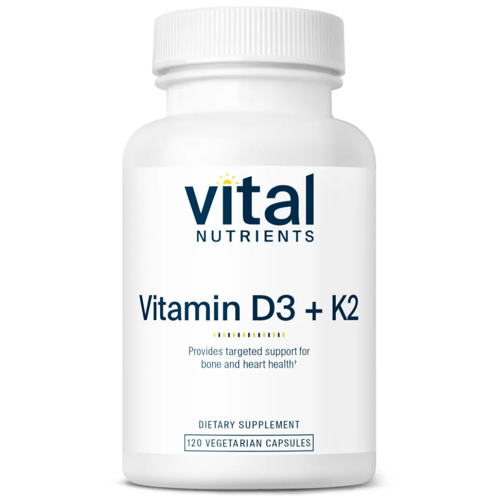 Vital Nutrients Vitamin K2-7 and D3 - Promotes Healthy Calcium Metabolism and Maintain Cardiovascular Health