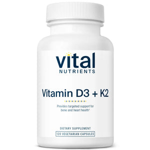 Vital Nutrients Vitamin K2-7 and D3 - Promotes Healthy Calcium Metabolism and Maintain Cardiovascular Health