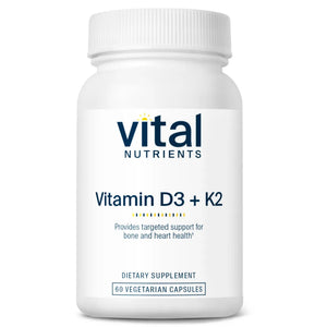 Vital Nutrients Vitamin K2-7 and D3 - Promotes Healthy Calcium Metabolism and Maintain Cardiovascular Health