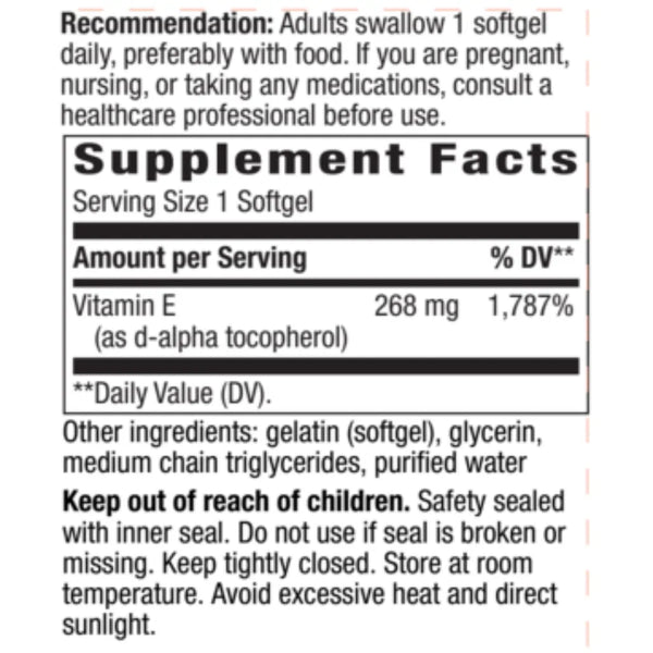 Vitamin E Nature's way