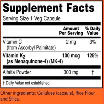 Vitamin K-2 100 mcg NOW