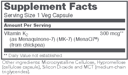 Vitamin K2 (MK-7) 300 mcg
