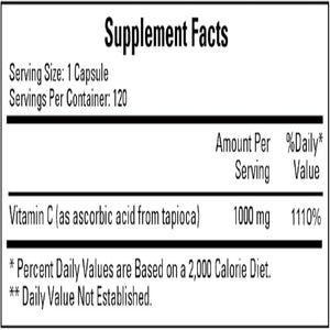 Vitamin C-1000 (non-corn) Ecological Formulas/Cardiovascular Research
