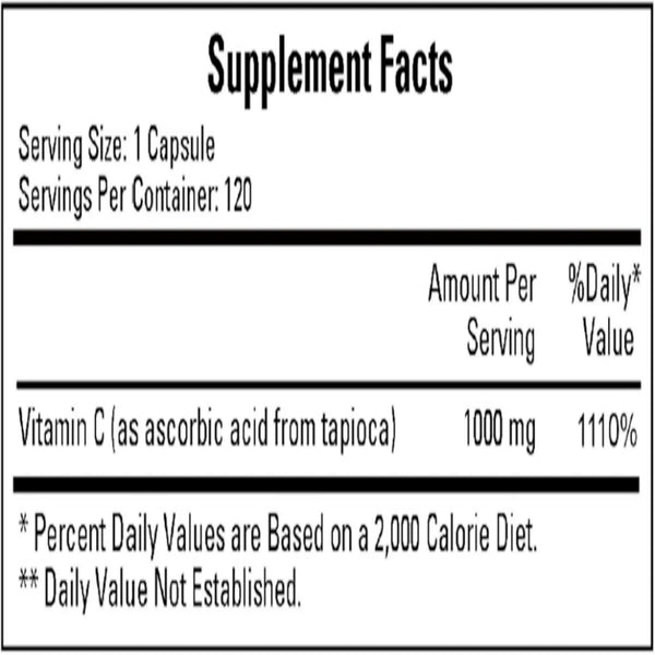 Vitamin C-1000 (non-corn) Ecological Formulas/Cardiovascular Research