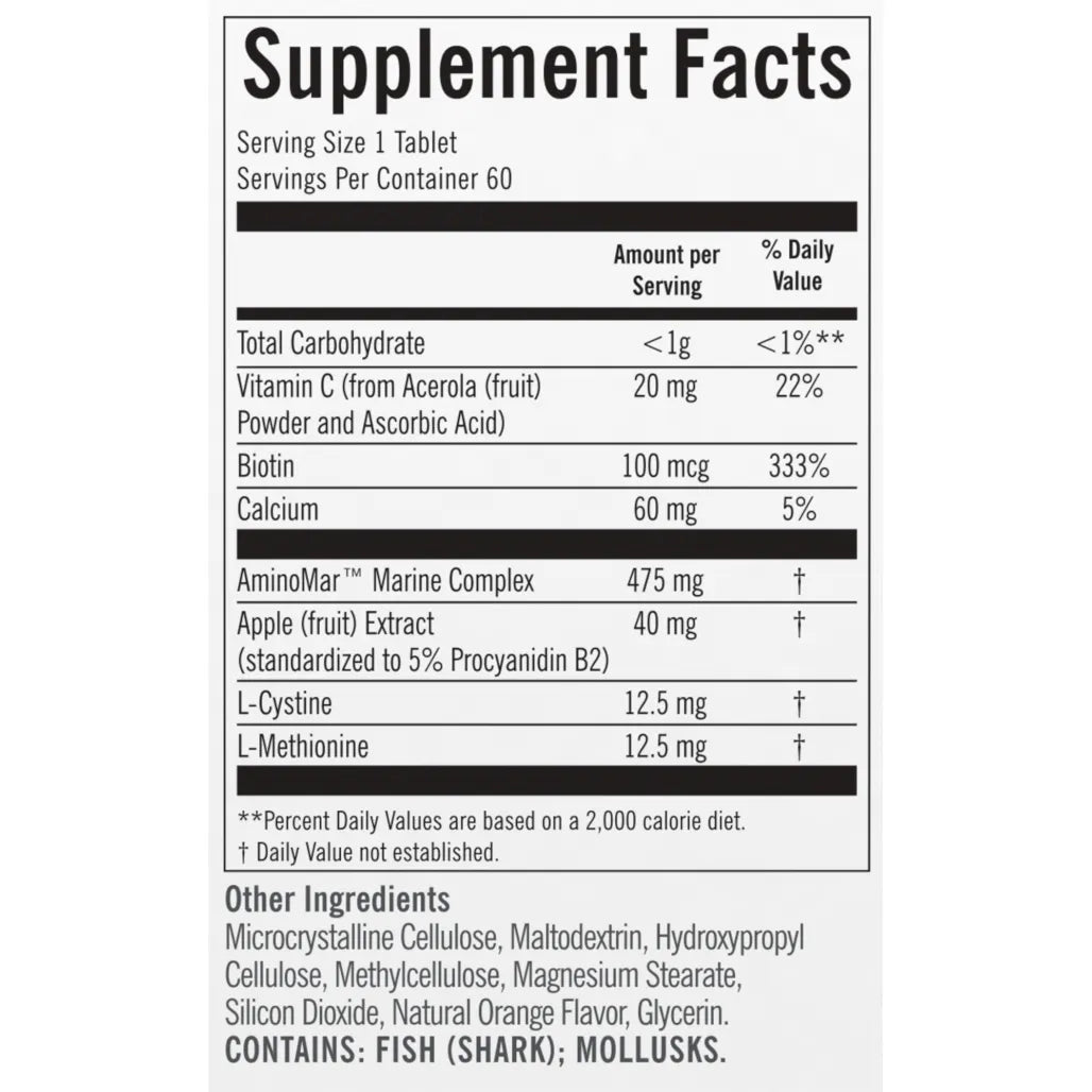 Viviscal Pro Hair Health 180 tabs supplement facts