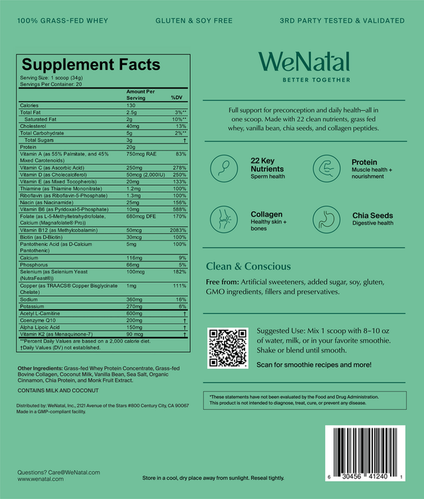 WeNatal Prenatal Protein+ for Him