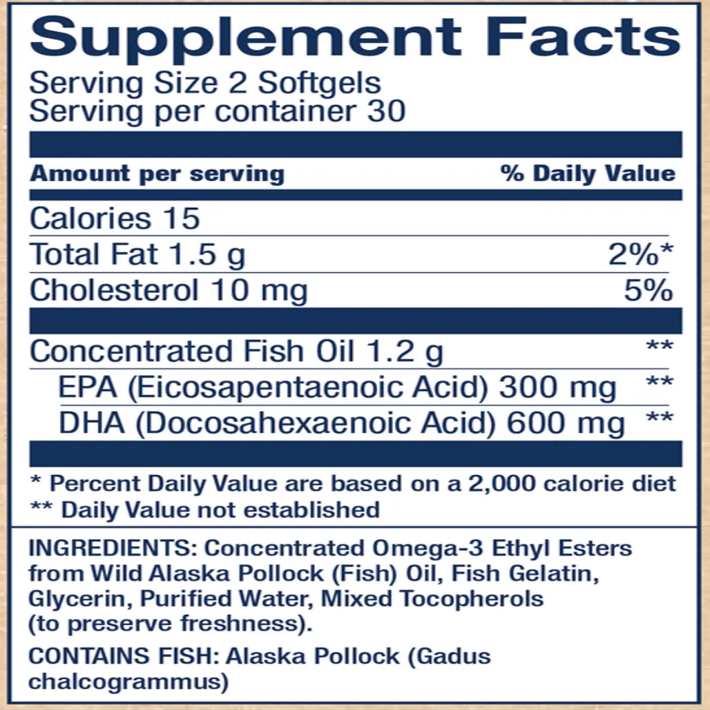 Wild Alaskan Fish Oil Peak DHA Wiley's Finest