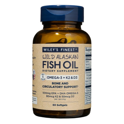 Wild Alaskan Fish Oil Vit K2 Wiley's Finest