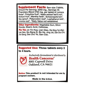 Yin Chao Jin Health Concerns