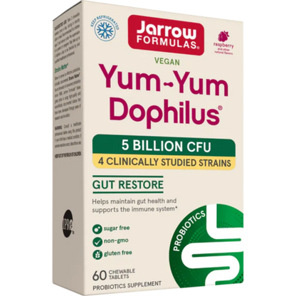 Yum-Yum Dophilus Raspberry 5 Billion by Jarrow Formulas at Nutriessential.com
