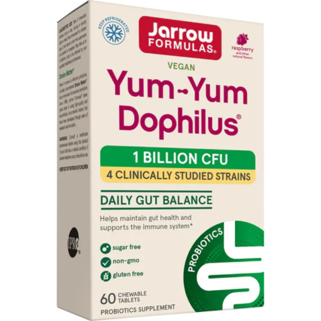 Yum-Yum Dophilus Raspberry 1Billion by Jarrow Formulas at Nutriessential.com