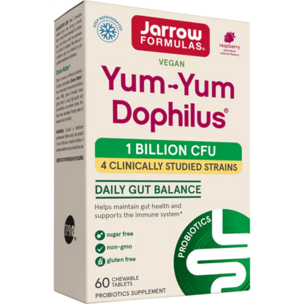 Yum-Yum Dophilus Raspberry 1Billion by Jarrow Formulas at Nutriessential.com