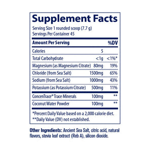 ZEROLyte Electrolytes & Coconut Water Powder, Salty Citrus