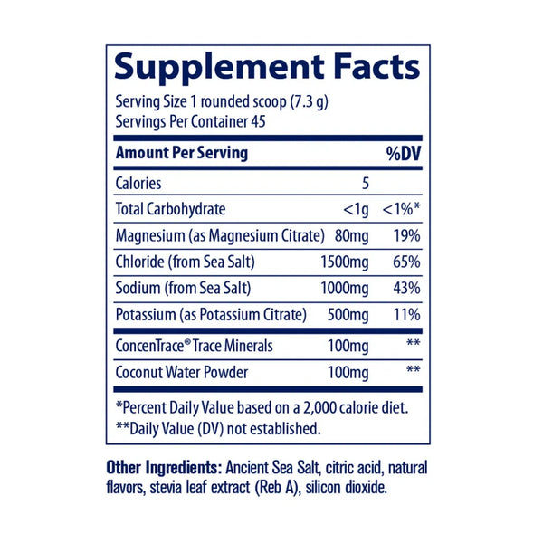 ZEROLyte Electrolytes & Coconut Water Powder, Salty Watermelon