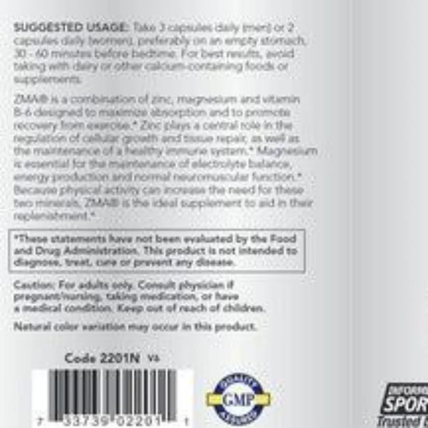 ZMA 800mg NOW SPORTS