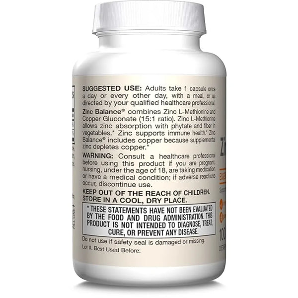 Zinc Balance 15 mg by Jarrow Formulas at Nutriessential.com