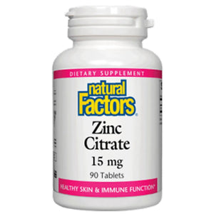 Zinc Citrate 15 mg Natural Factors