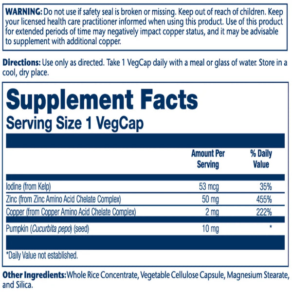 Zinc Copper Amino Acid Chel Solaray