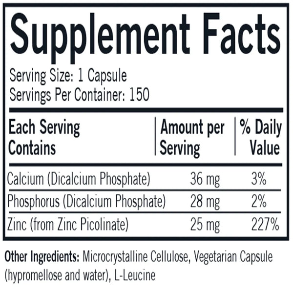 Zinc Picolinate 25 mg Kirkman Labs