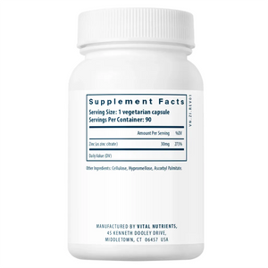 Zinc Citrate 30mg by Vital Nutrients at Nutriessential.com