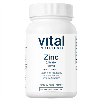 Zinc Citrate 30mg by Vital Nutrients at Nutriessential.com