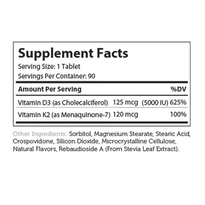 Vitamin D3 & K2 Advanced Nutrition by Zahler