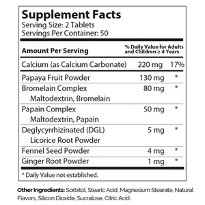 Advanced Nutrition by Zahler AfterMeals Supplement Ingredients