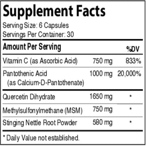 Advanced Nutrition by Zahler 
 AllerBreez Supplement Ingredients